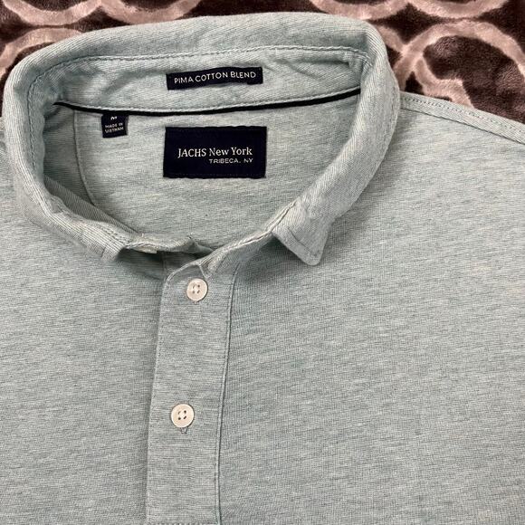 Jachs New York Polo Mens Medium M Pima Cotton Blend - Picture 3 of 7